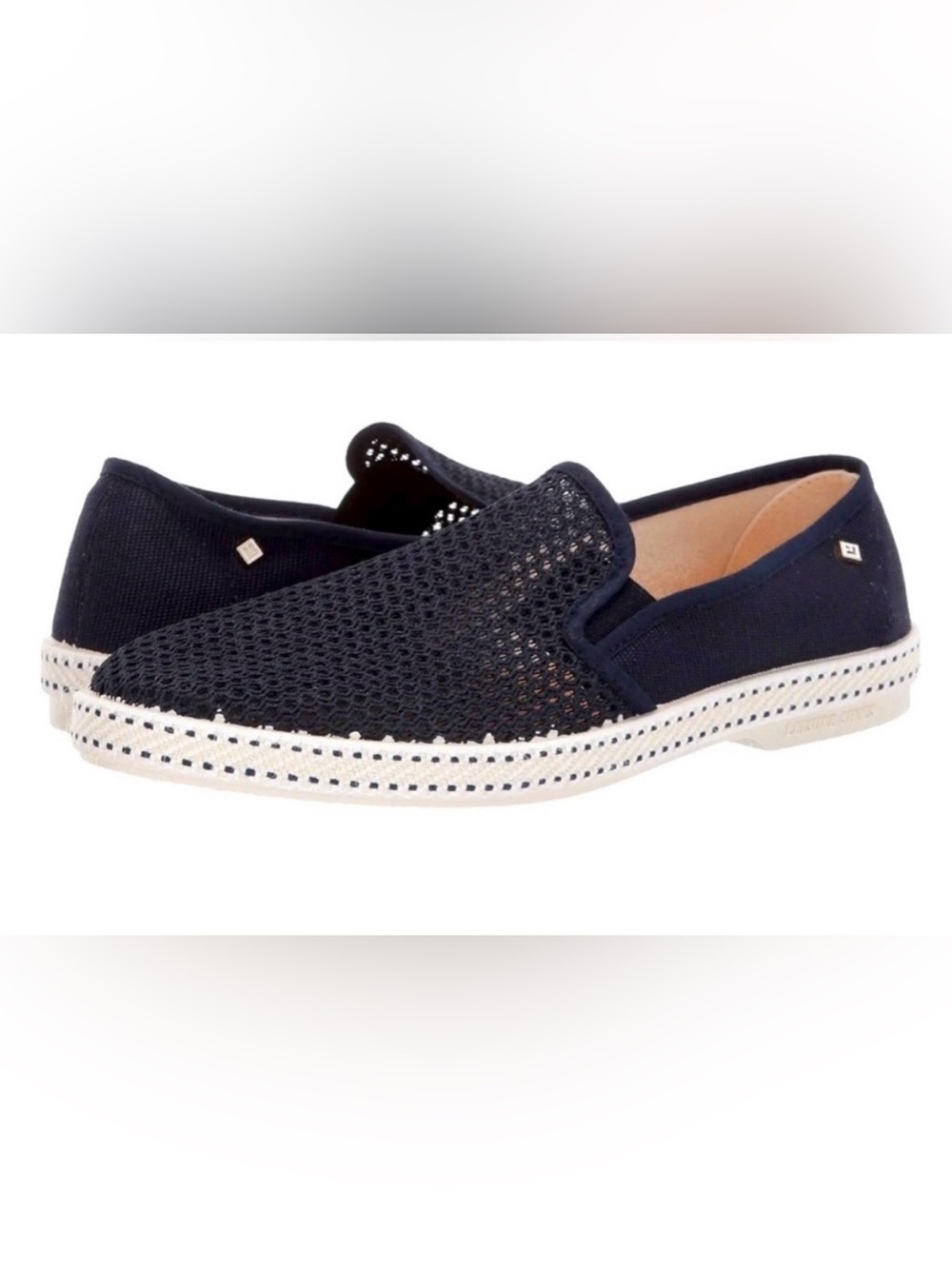 Rivieras Classic Toile & Filet Mesh Espadrille Slip-on Shoe Men's EU 45 Navy Blu